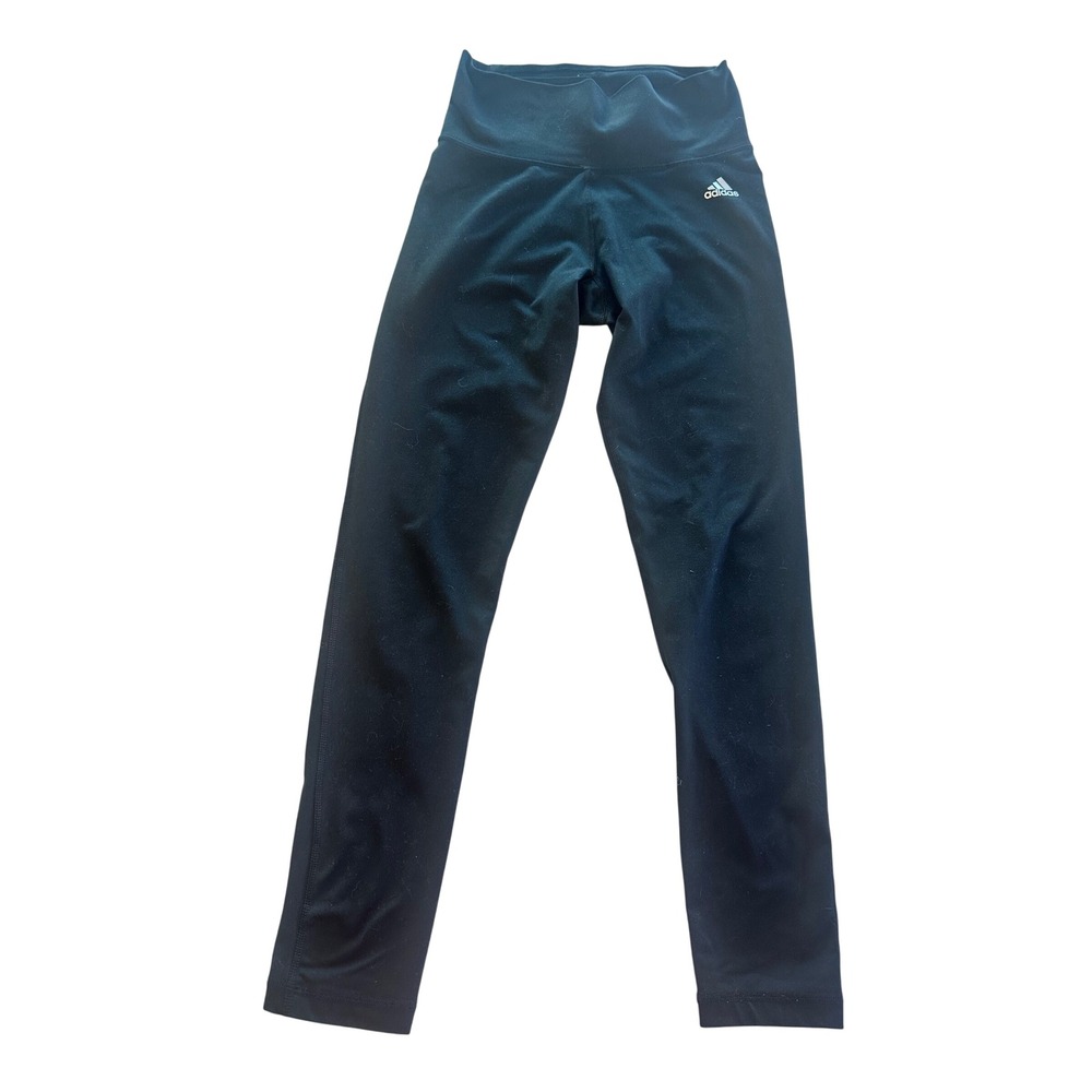 Adidas Climalite Leggings Women Small Black High-Rise Athletic Workout Pants